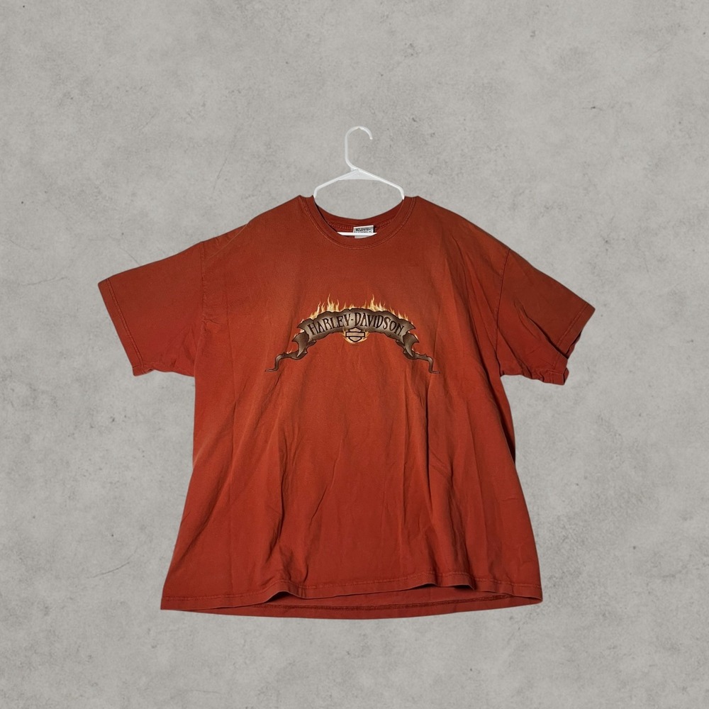 Harley-Davidson Smokin Redding California Graphic T-Shirt Red XL